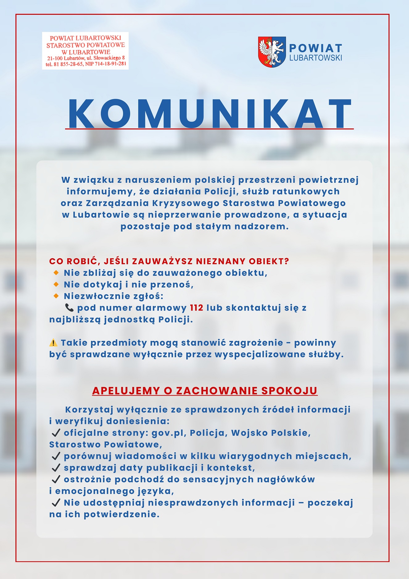 KOMUNIKAT POWIAT LUBARTOWSKI kopia